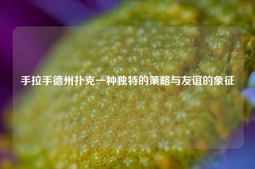 手拉手德州扑克一种独特的策略与友谊的象征