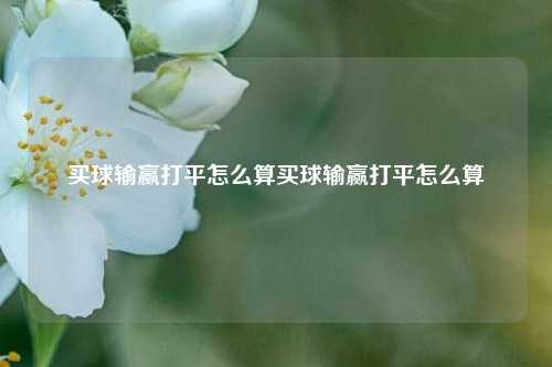 买球输赢打平怎么算买球输赢打平怎么算