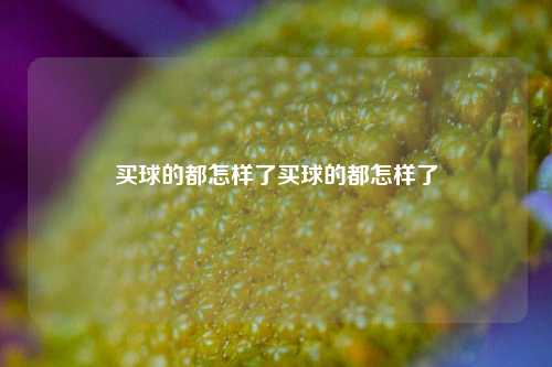 买球的都怎样了买球的都怎样了